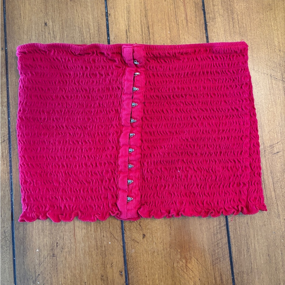 Red Corset Tube Top